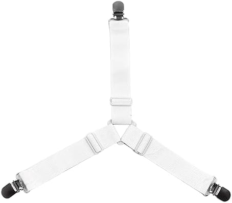 Saycker 4Pcs Sheet Straps with Metal Clips
