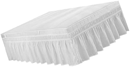 Elastic Bed Skirt - Ruffled Pleated Design for Full Bed Coverage