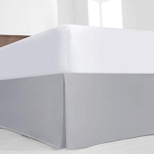 Shreem Linen Light Grey Luxury Bed Skirt - 16 Drop