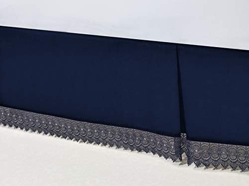 Elegant Comfort Silky-Soft Luxury Lace Fringe Dust Ruffle Bed Skirt 1