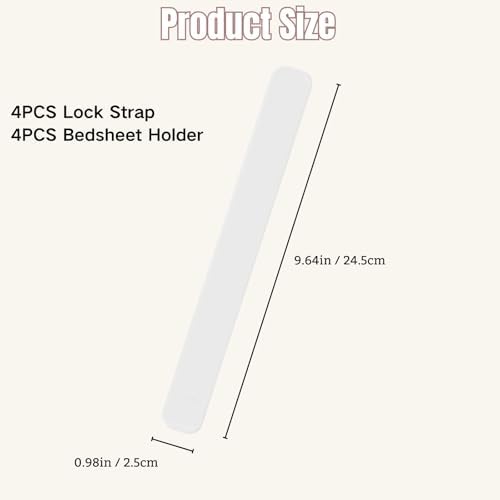 4PCS Sheet Straps with Holder Secure Tight Fit