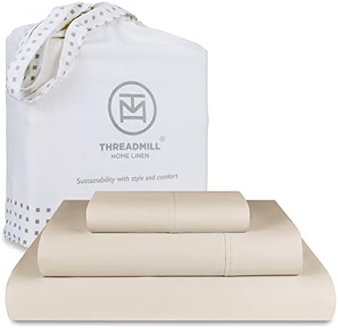 Threadmill Twin XL Sheet Set 656 Thread Count Beige