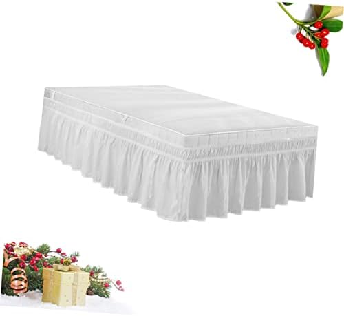GAROZATION Elastic Dust Bed Skirt with Pleated Design