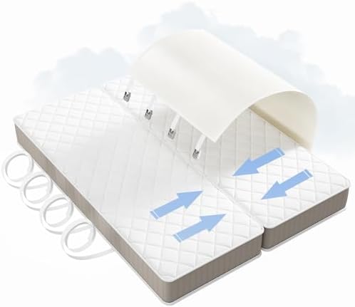 Gretion Twin to King Bed Converter with 4 Metal Buttons
