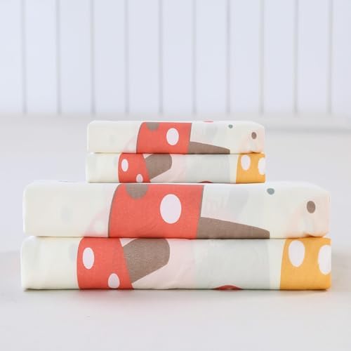 SDIII Cute Mushroom Twin Sheet Set with Pillowcases 1