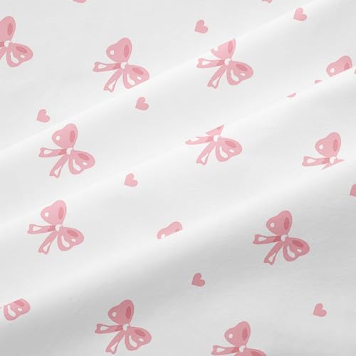 Sedefen Bow Comforter Set Queen Size Pink Striped