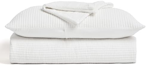 Evergracehome Cotton Bedspread Queen Set White
