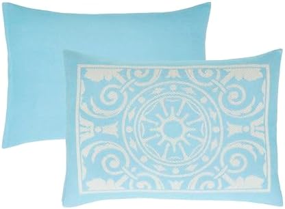 Superior Cotton Blend Bedspread Set Twin Aqua