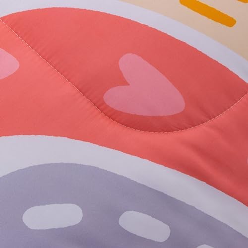 Btargot 3-Piece Rainbow Comforter Set for Kids
