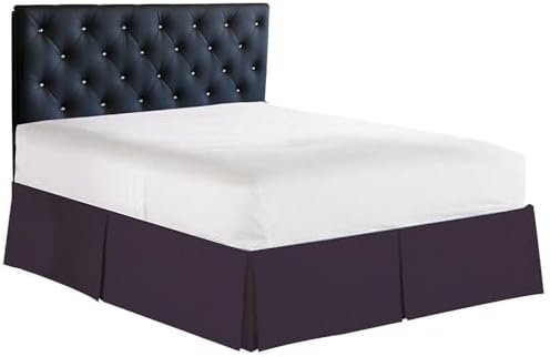 Elegance Linen 1500 Thread Count Bed Skirt - Queen Eggplant Purple 14in Drop
