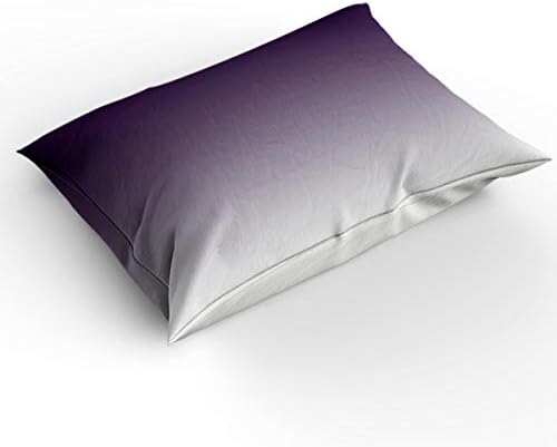 HELLOWINK King Size Duvet Cover 3 Piece Set Ombre Purple