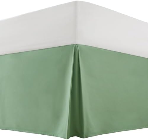 Heywaller 14 Inch Drop Bed Skirt Twin Size Sage Green 1