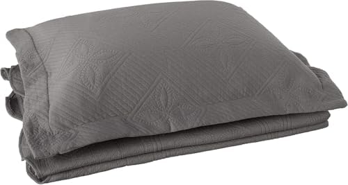 Superior 2 Piece Celtic Circles Cotton Bedspread Set - Twin Charcoal 1