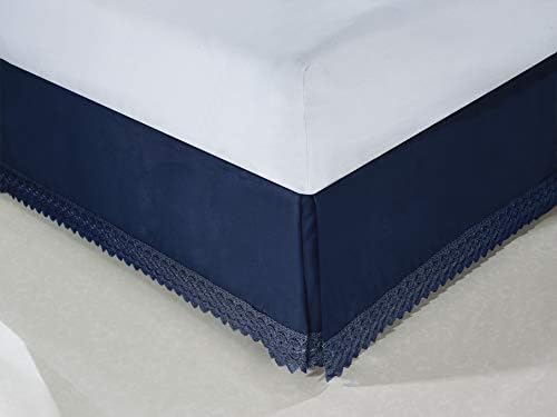 Elegant Comfort Silky-Soft Luxury Lace Fringe Dust Ruffle Bed Skirt 1