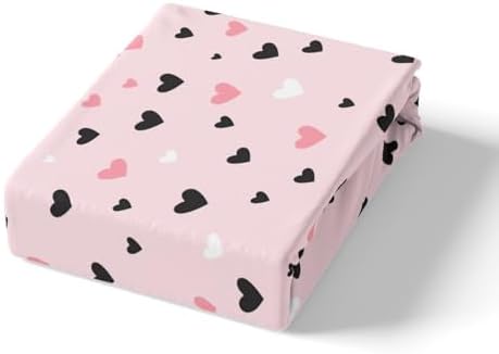 Feelyou Heart Bed Sheet Set King Size Kawaii Pink