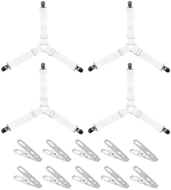 Saycker 4Pcs Sheet Straps with Metal Clips