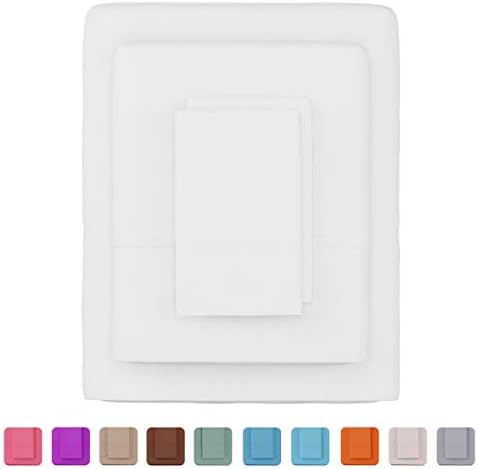 Lavish Home Brushed Microfiber Twin XL Sheet Set - White