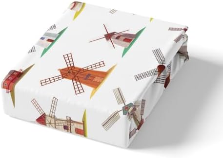 Erosebridal Wooden Windmill Duvet Cover Set