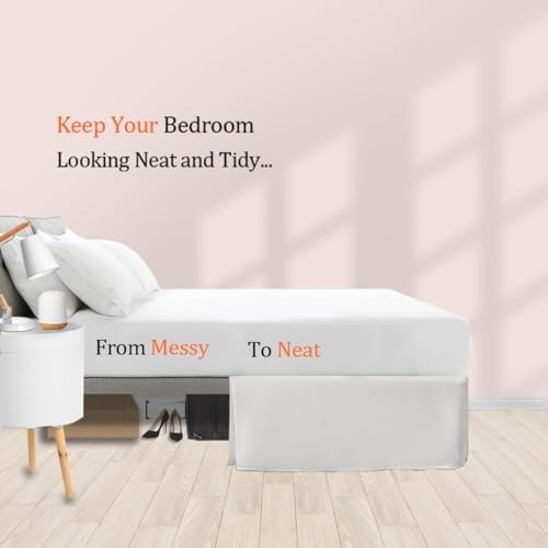 Feelyou White Love Bed Skirt Queen Size
