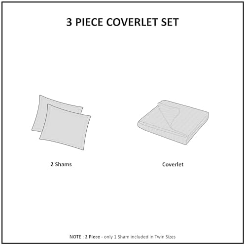 Madison Park Quebec Reversible Damask Bedspread Set King Size