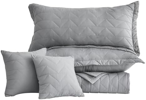 Blythease Oversized King Bedspread Set Grey 128x120