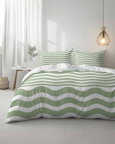 ZOE GARDEN Sage Green Duvet Cover Set 3 Pieces Full Size