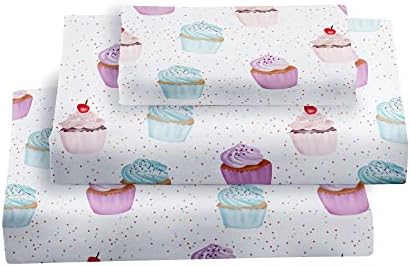 Softan Kids Bed Sheet Set Twin Size Ice Cream Pattern