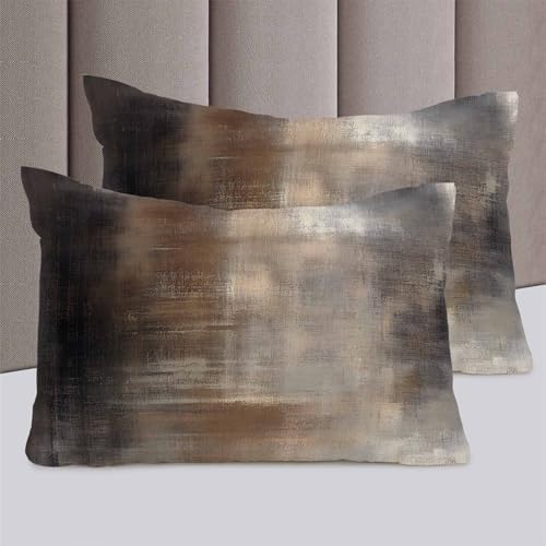 ZOE GARDEN Brown Grey Duvet Cover Set 3 Piece 1