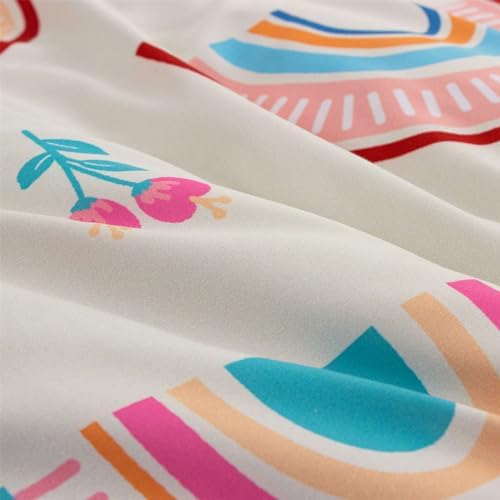 Btargot 5 Piece Rainbow Comforter Set for Kids