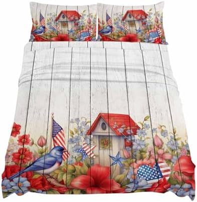Boanket 4th of July 4 Piece King Size Microfiber Sheet Set