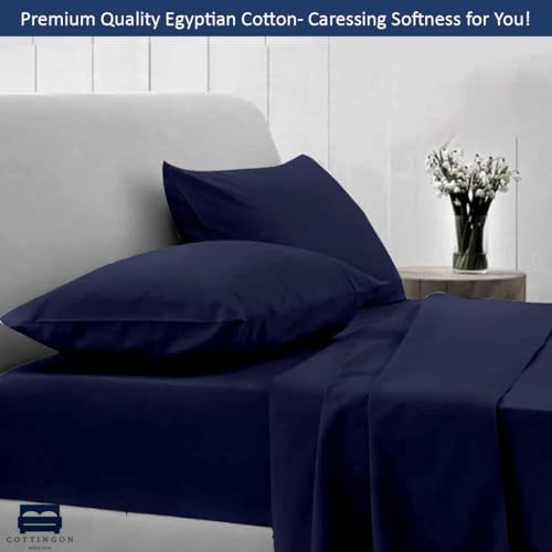 Cottingon 4 Piece Twin XL Bedding Set Navy Blue