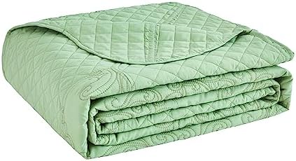 CHIXIN Bedspread Coverlet Set Queen Size - Luxury Damask Paisley Pattern