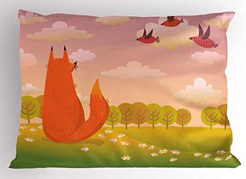 Ambesonne Cartoon Pillow Sham - 36 x 20