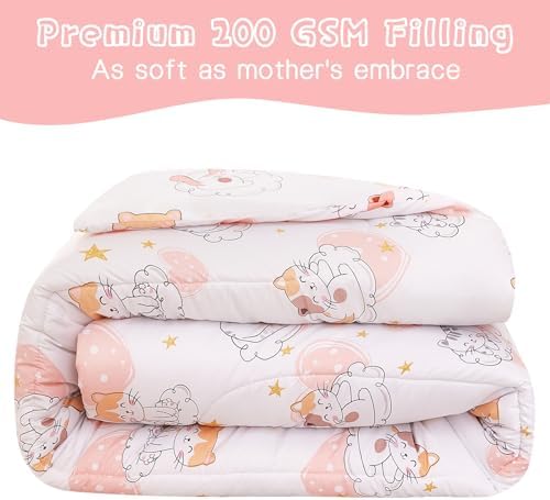 Yibeizi Cat Comforter Set for Girls Twin