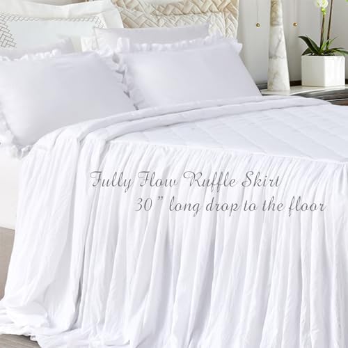 Lady Ann Shabby Ruffle Bedspread Queen Size Set