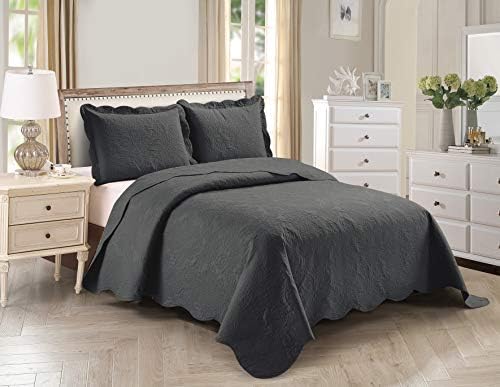 Home Collection 3pc King Cal King Over Size Bedspread Set
