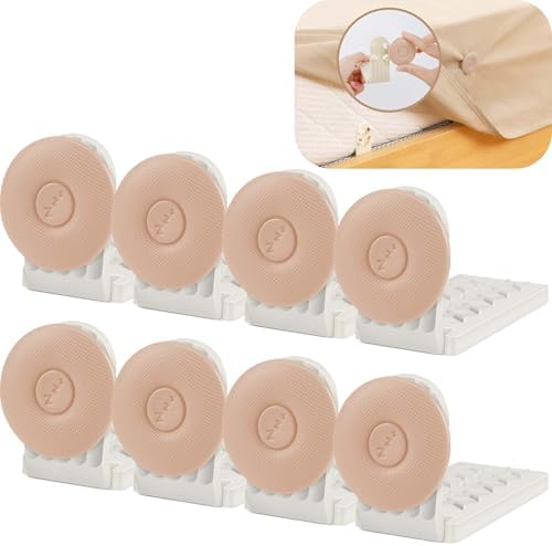 Cailoda Sheet Fasteners Set of 12 Bed Sheet Clips Pink