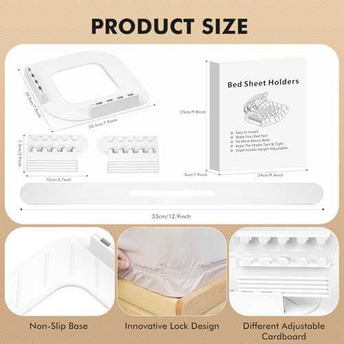 Hczykya Bed Sheet Holders for Corners