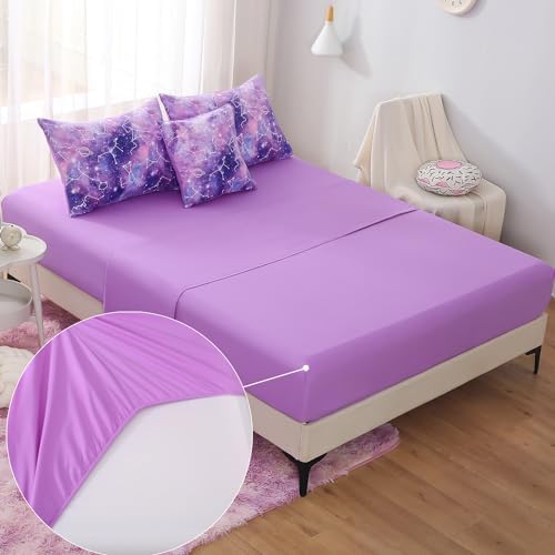 JQinHome Galaxy Gradient Comforter Set for Girls