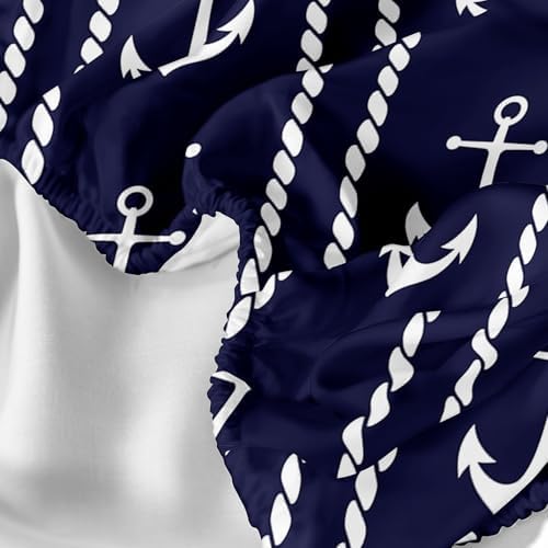 QOOMO Anchor Stripe Nautical Bedding Set