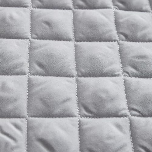Ruffle Skirt Bedspread Set - 30 Long Drop - Queen Size Gray