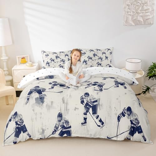 Erosebridal Hockey Player Duvet Cover Set 1