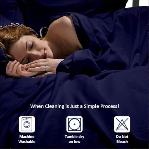 Cottingon 4 Piece Twin XL Bedding Set Navy Blue