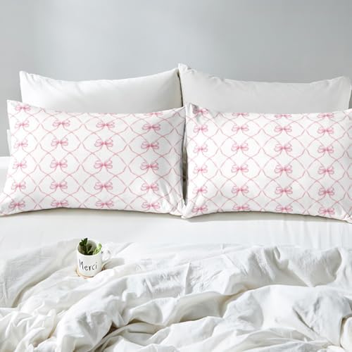 Erosebridal Pink Bowknot Bed Sheet Set for Kids