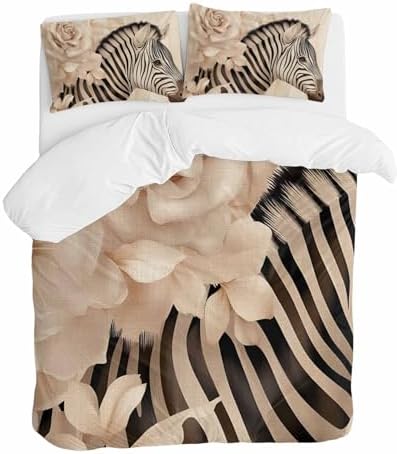 ZOE GARDEN Queen Duvet Cover Set with Pillowcases 1