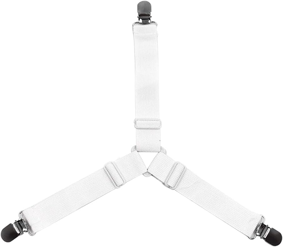 Saycker 4Pcs Sheet Straps with Metal Clips