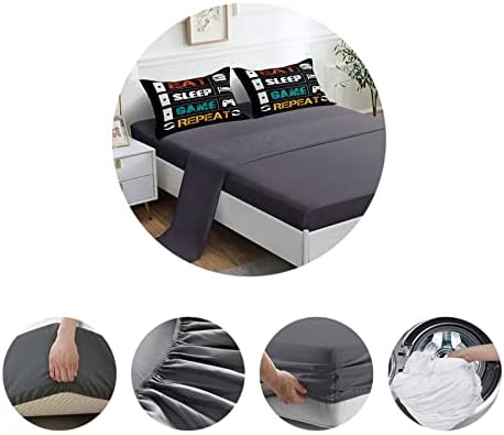 ROWADALO 5 Piece Gamer Bedding Set Twin Size for Boys
