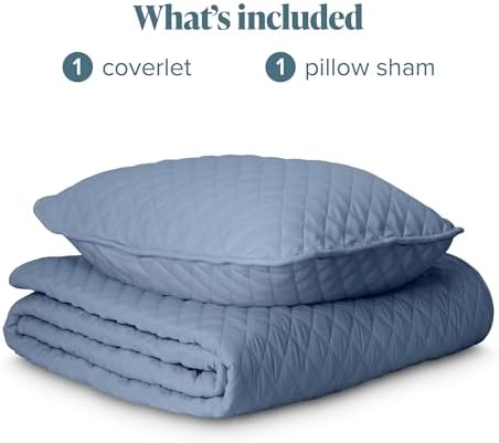 Bare Home Coverlet Set - Coronet Blue TwinTwin XL