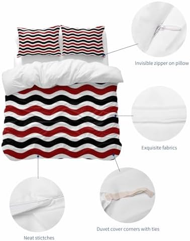 ZOE GARDEN Queen Duvet Cover Set 3 Piece with Pillowcases