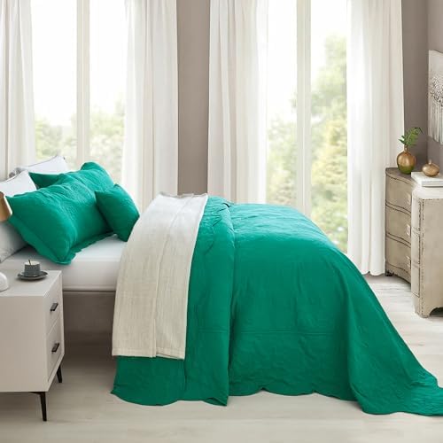 HZ HY Oversized King Bedspread Set - Teal Blue